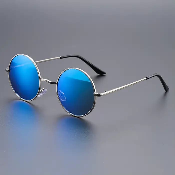 Lunettes de soleil rétro à monture ronde pour la mode ; idéales pour les fêtes