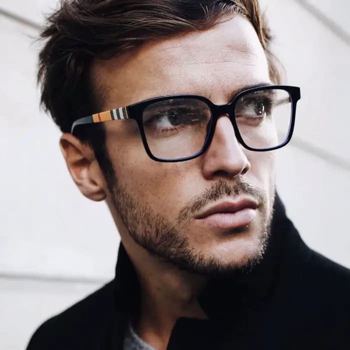 1 paire de lunettes carrées en plastique pour hommes, simples et artistiques, de style universitaire, uniques et polyvalentes, décontractées et relaxantes, avec une ambiance décontractée, lunettes san