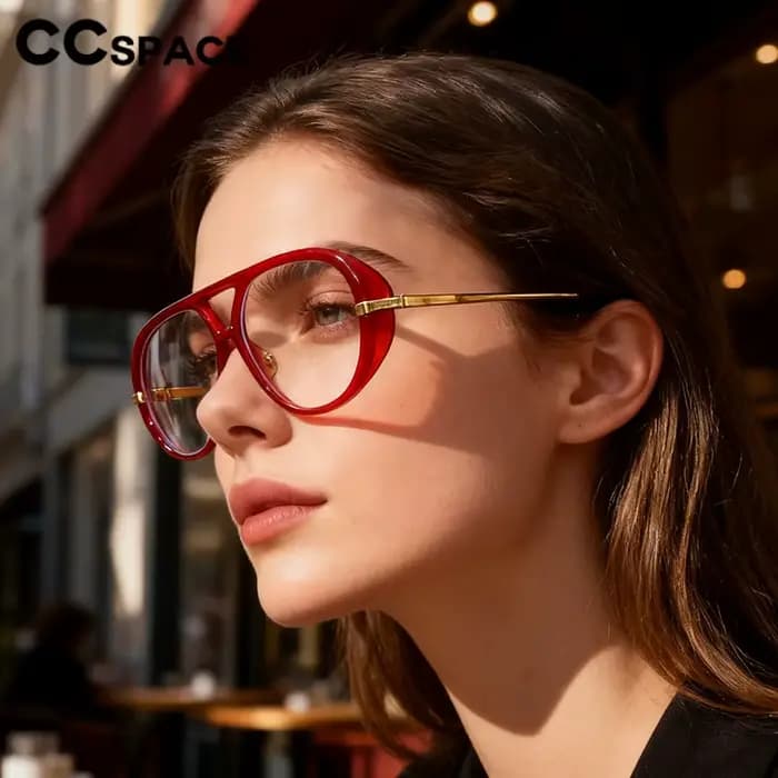 Marque de luxe concepteur surdimensionné pilote myopie lunettes Vintage noir clair