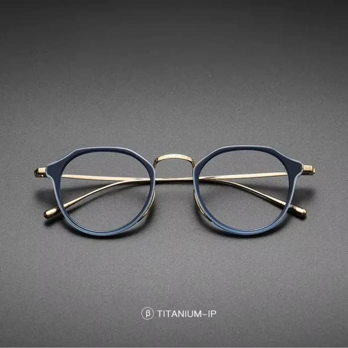 Montures de lunettes en titane et acétate, style rétro rond irrégulier, pour hommes et femmes, lunettes de créateur de luxe, lunettes de haute qualité