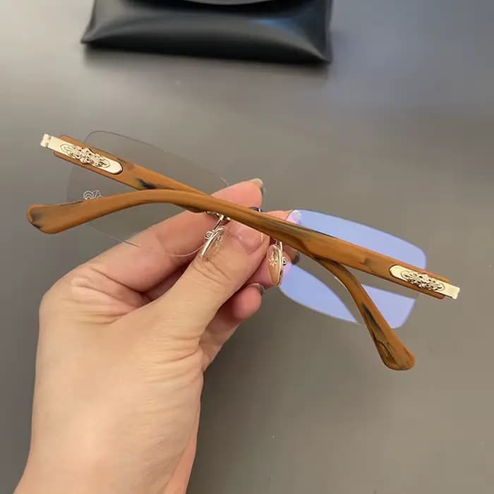 (YOUR) Lunettes de soleil rétro sans monture à la mode