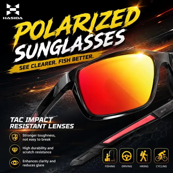 Lunettes de pêche HASIDA avec polariseur 22G