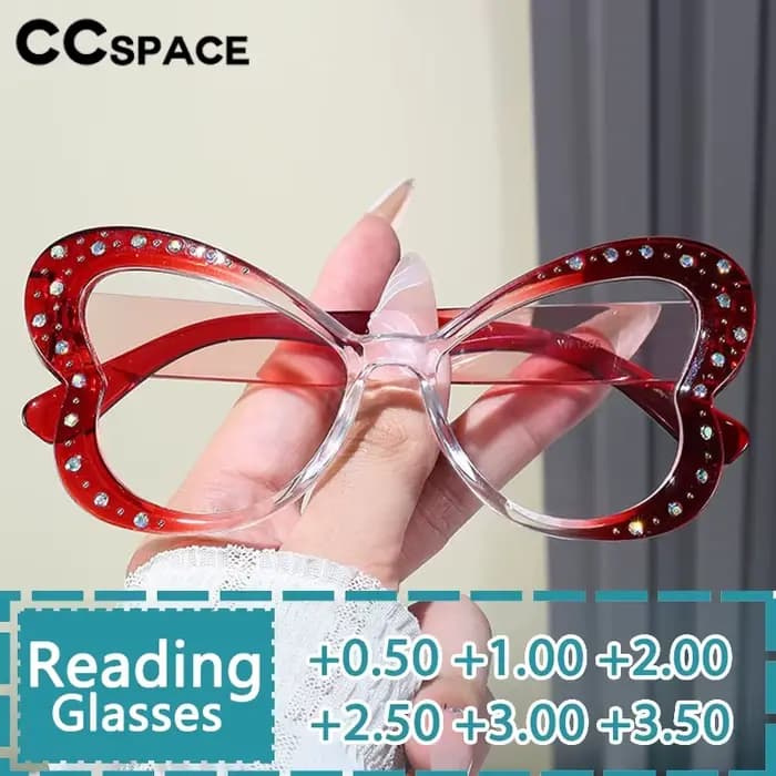 Papillon diamant réglage lunettes femmes mode