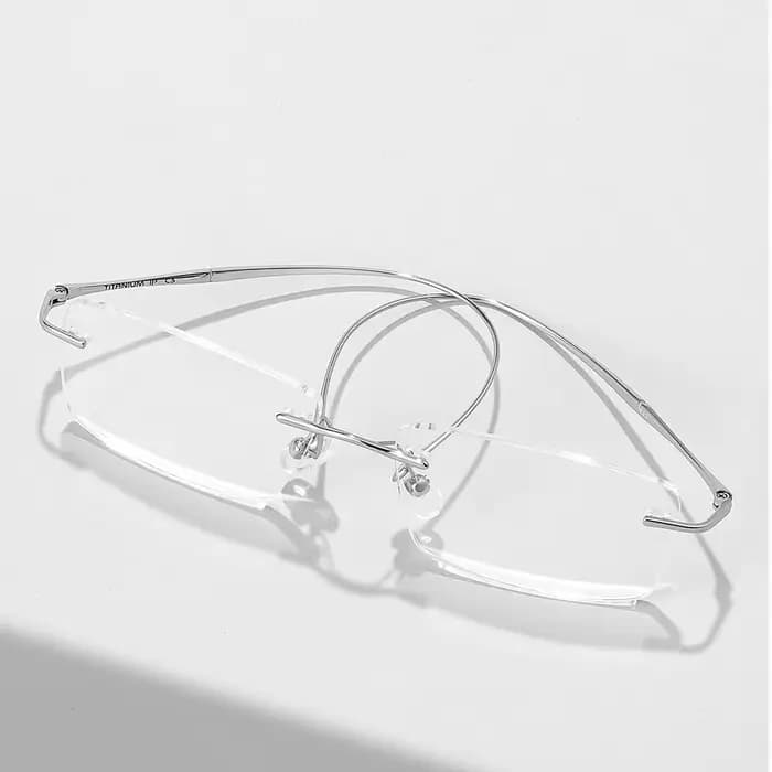 Monture de lunettes sans monture en titane pur ultra-léger pour hommes