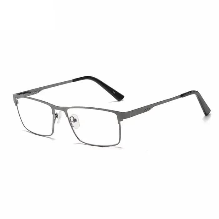 Lunettes de myopie à grande monture carrée en métal pour hommes