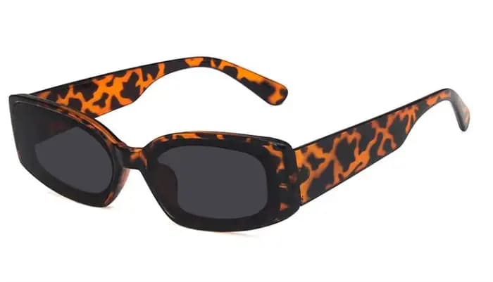 Lunettes de soleil léopard carrées pour femmes