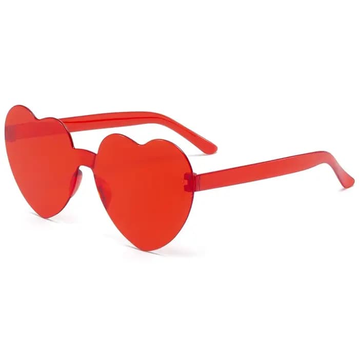 Lunettes de soleil coeur pêche pièce épaisse