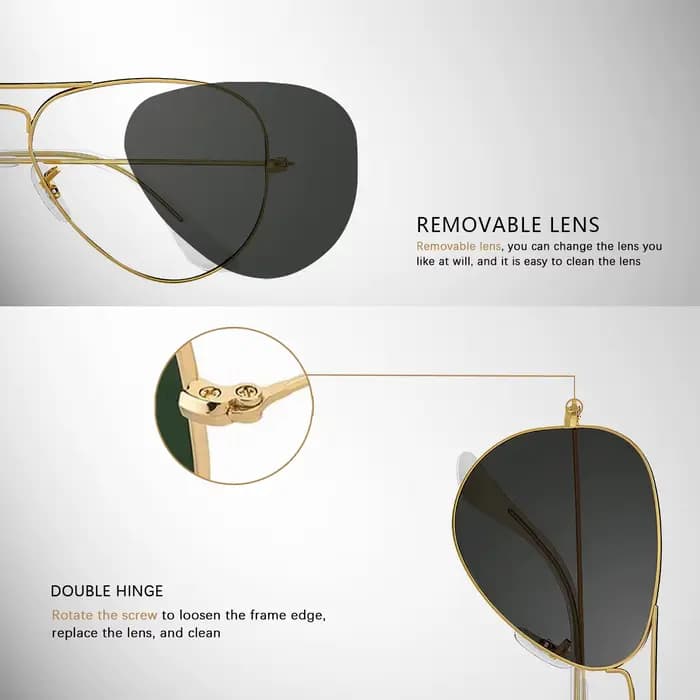 Jcorde I G15-Lunettes de soleil pilote pour hommes et femmes
