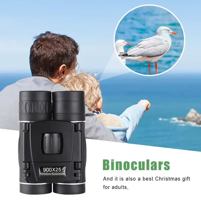 900x25 HD jumelles puissantes 9000M longue portée pliant Mini télescope BAK4 FMC optique pour les Sports de chasse Camping en plein air voyage