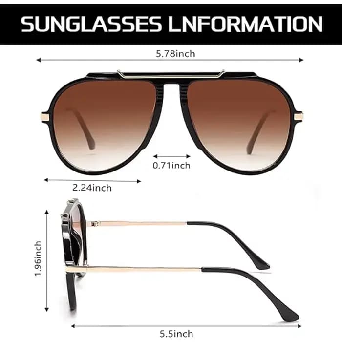 Lunettes de soleil oversize pour femmes et hommes 2026 – Style rétro années 70