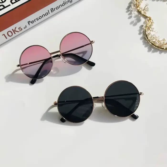 Lunettes de soleil rondes rétro pour enfants de 2 à 8 ans