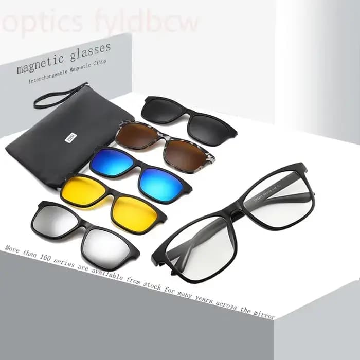 Lunettes de soleil feuille remplaçable polarisée hommes femmes