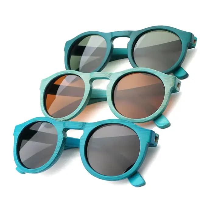 Lunettes de Soleil Rétro Classiques en Bois de Bambou group pour Homme