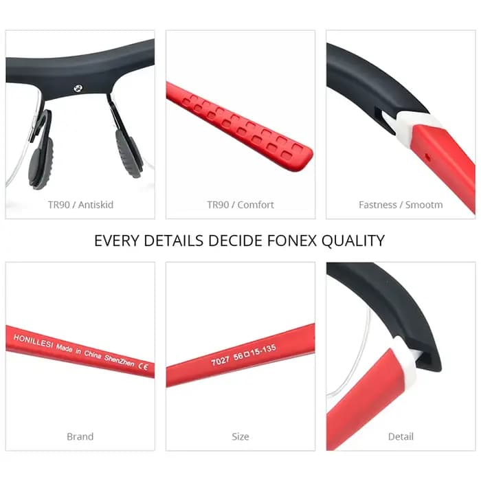 FONEX HONILLESI TR90 lunettes cadre hommes marque concepteur Semi sans monture ultraléger vélo