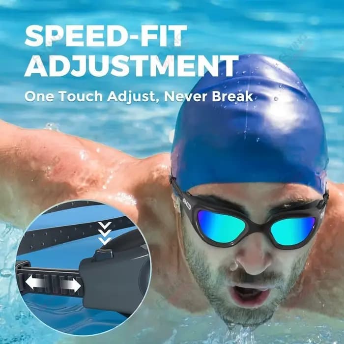 Lunettes de natation en silicone réglables rapidement pour femmes, hommes et adultes, anti-buée, anti-UV, pour piscine, plongée, lunettes de natation HD