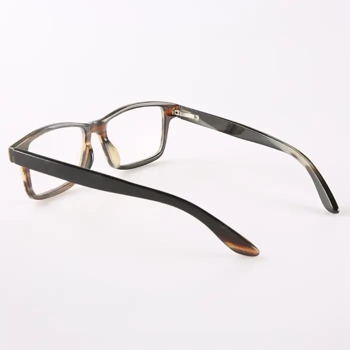 Nilerun Business personnalisé à la main grand Rectangle carré véritable corne naturelle lunettes minces