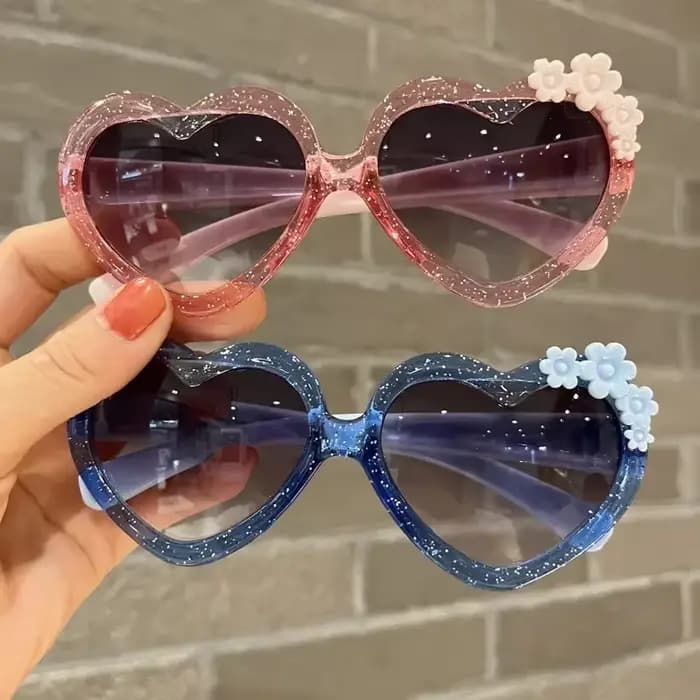 Filles garçons mignon dessin animé fleur lunettes de soleil en plein air Protection solaire enfants belles