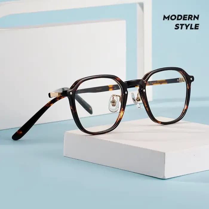 Lunettes carrées en fibre d'acétate pour hommes et femmes