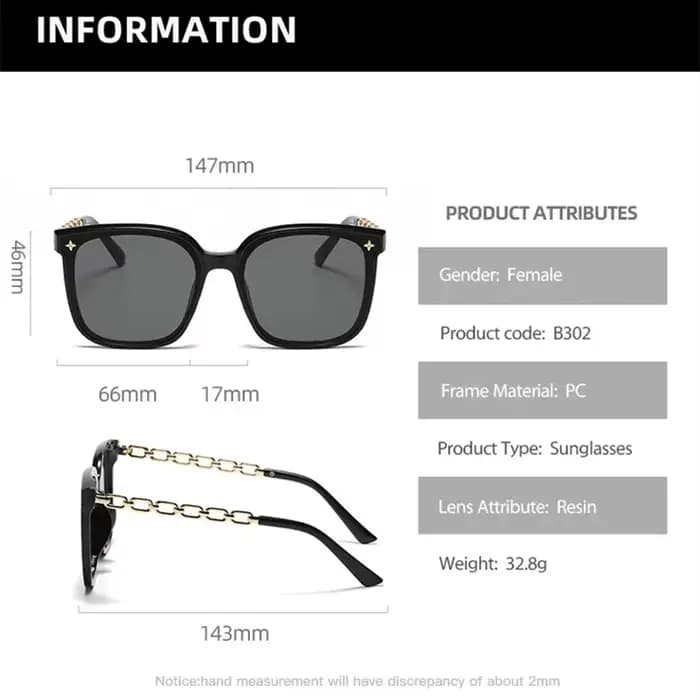 Lunettes de soleil carrées pour femmes
