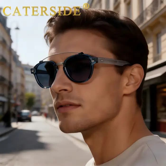 CATERSIDE Nouvelles Lunettes de Soleil RétroPilot pour Hommes