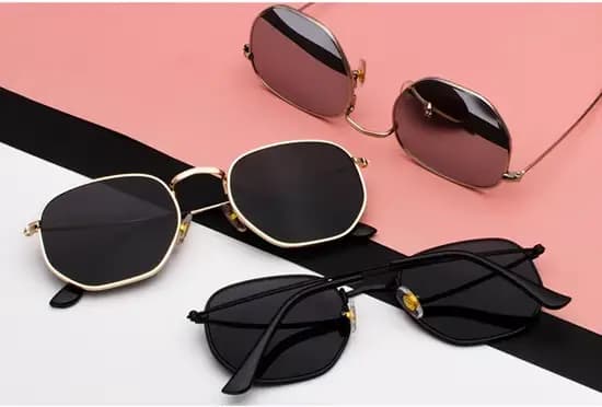 Lunettes de soleil polarisées hexagonales pour hommes et femmes
