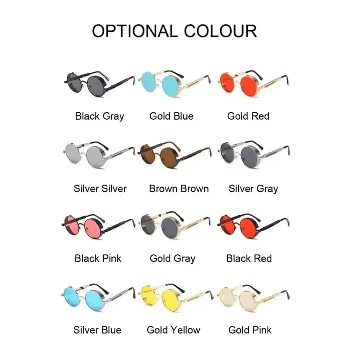Lunettes de soleil gothiques steampunk unisexes