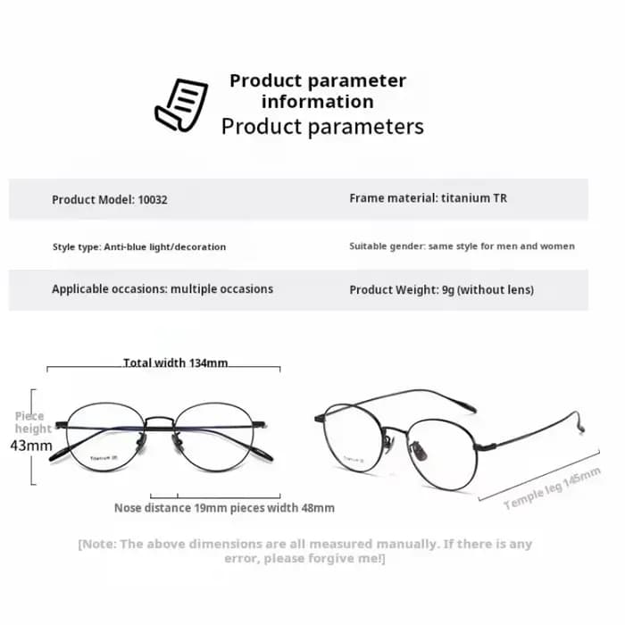 MOMOJA lunettes rondes rétro mode Ultra léger pur titane monture