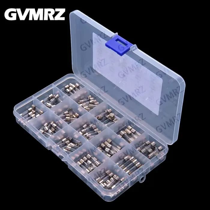 15 Valeurs ​ ​ Ensembles de fusibles en verre 5x20mm, 150 pièces: 0,1A 0,2A 0,25A 0,5A 1A 1,5A 2A 3A 4A 5A 8A 10A 12A 15A 20A