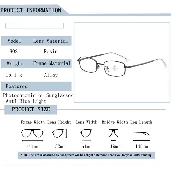 Lunettes de myopie personnalisées pour femmes