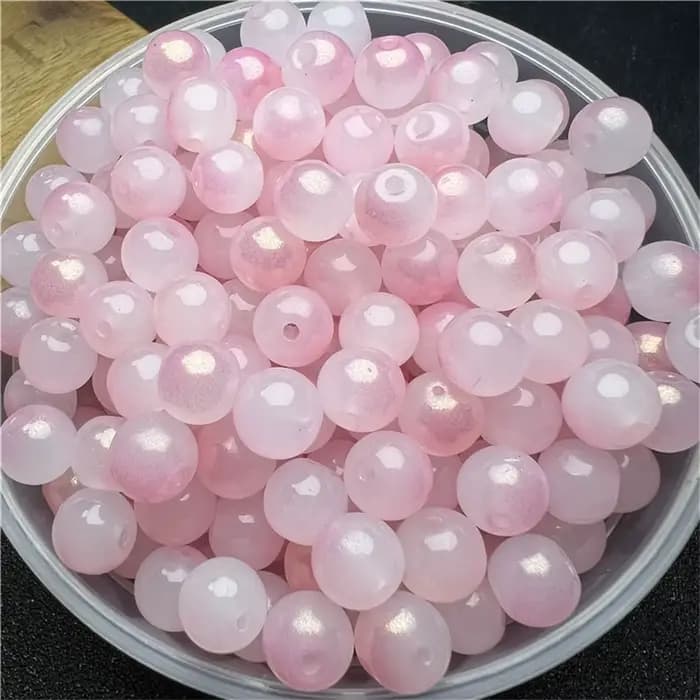 Perles de verre multicolores de 8mm, belles perles multicolores faites à la main, bijoux, accessoires de perles faits à la main, matériel de vente en gros
