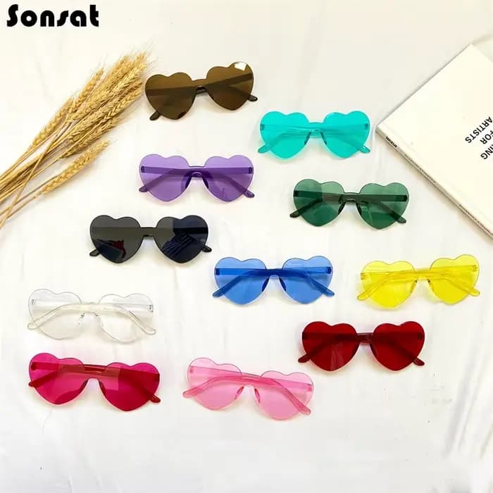 Lunettes de soleil coeur d'amour