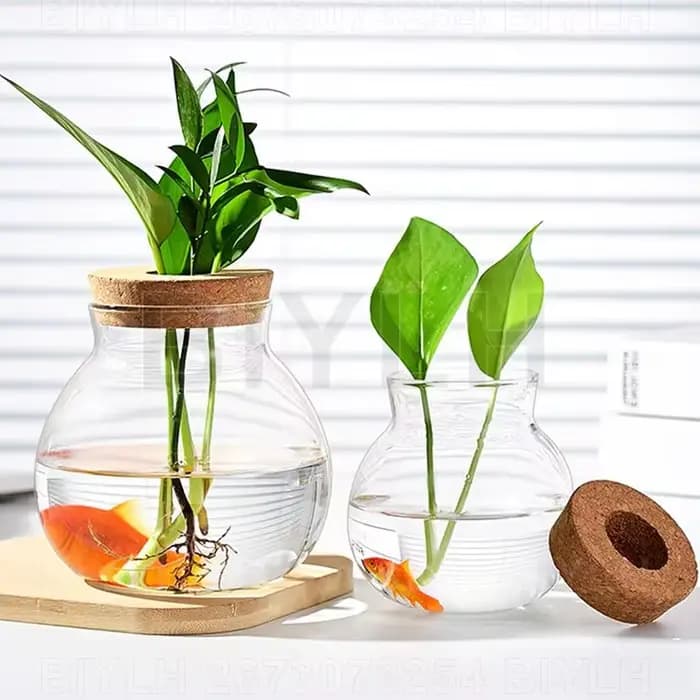 Vase en verre Transparent pour plantes hydroponiques, Station de Propagation, support de Vase, décoration de bureau et de maison, bouteille écologique Micro-paysage