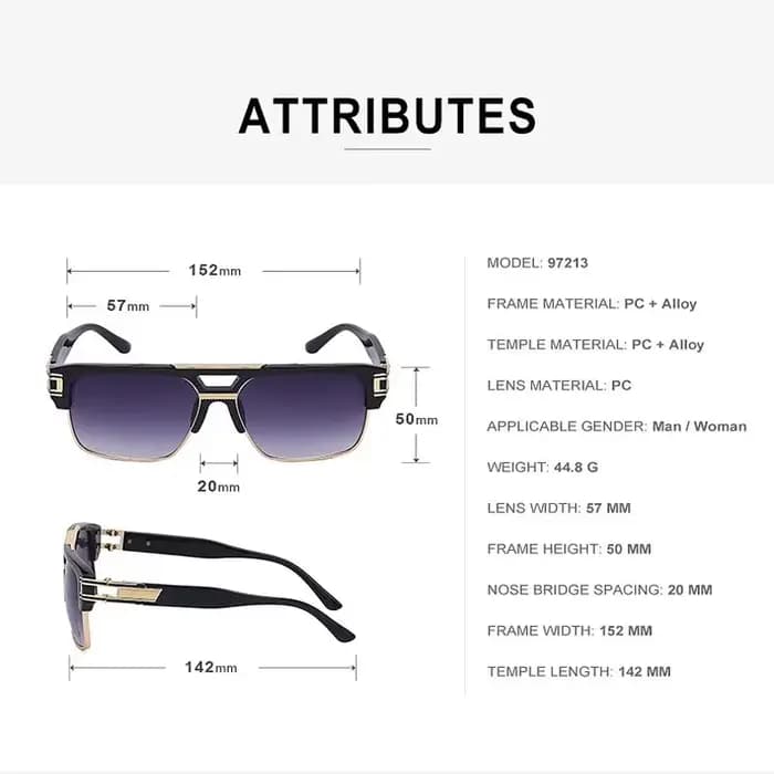 Lunettes de soleil à monture transparente pour hommes et femmes
