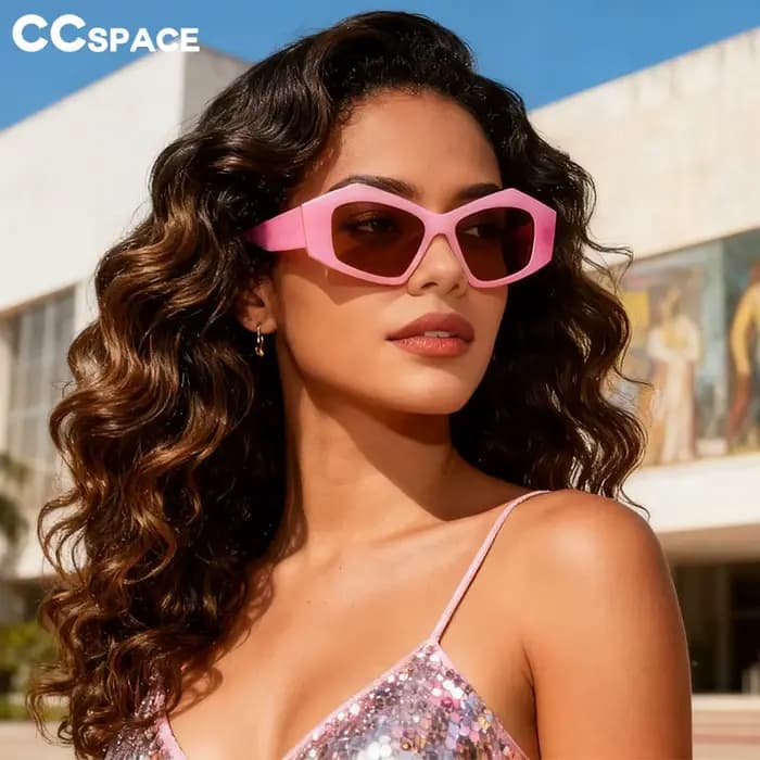 Lunettes de soleil à grande monture œil de chat
