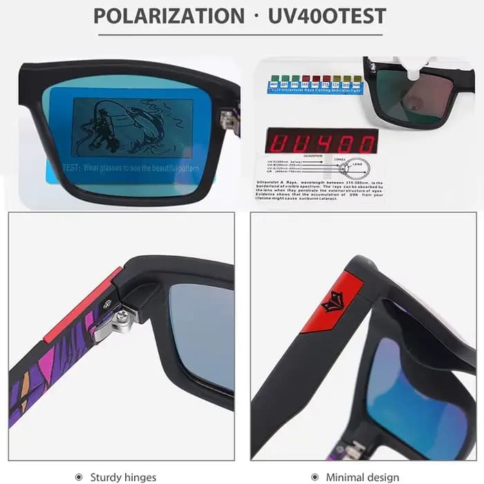 SEPFOX hommes lunettes de soleil de pêche polarisées Sports de plein air randonnée conduite course