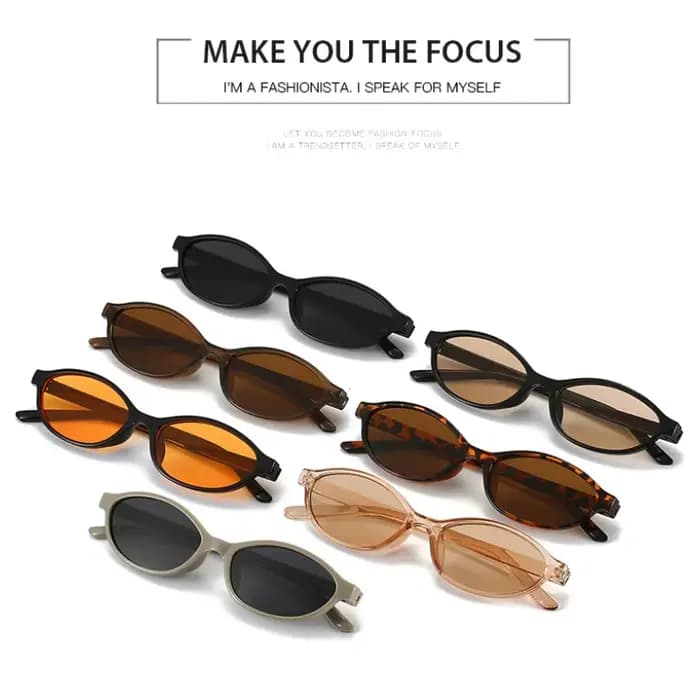 Lunettes de soleil à monture ovale rétro
