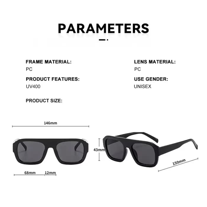 DDDLONG rétro mode Punk pilote lunettes de soleil femmes hommes plage