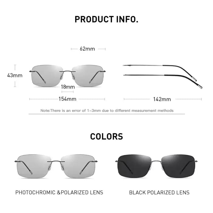 CAPONI lunettes de soleil carrées pour hommes