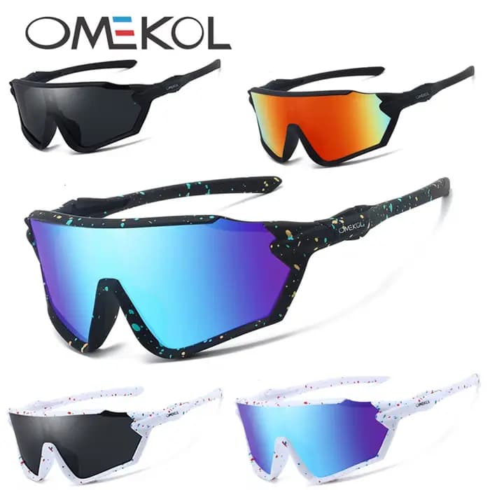 OMEKOL flambant neuf lunettes de cyclisme hommes femmes UV400