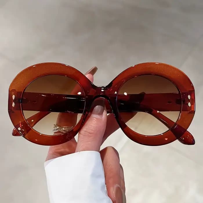 Lunettes de soleil rondes classiques pour femmes