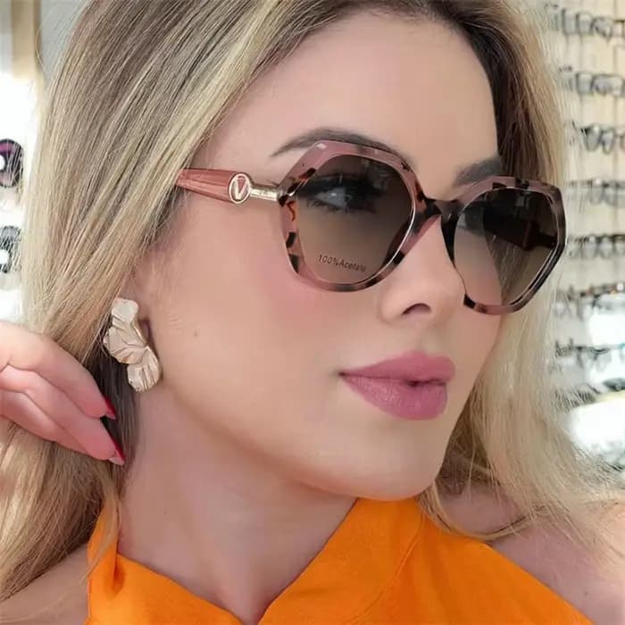 Lunettes imprimées roses pour femmes