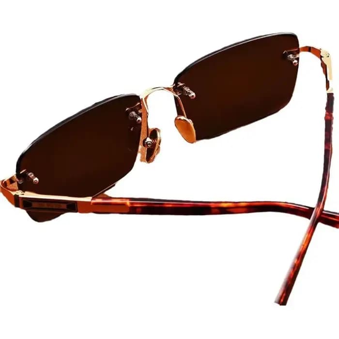 Lunettes de soleil rétro sans cadre pour hommes