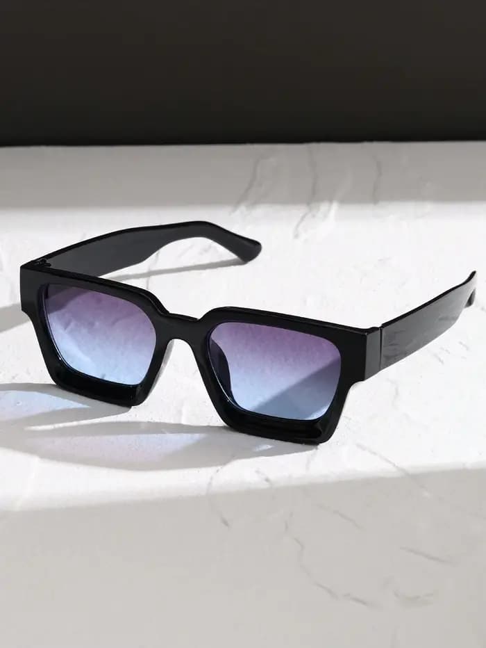 1/2 PC S classique mode carré cadre en plastique femmes lunettes de soleil pour hommes vie quotidienne nuances