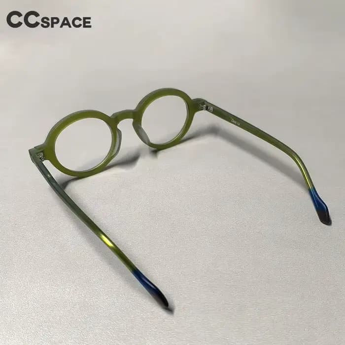 Montures de lunettes optiques rondes en acétate pour femmes et hommes