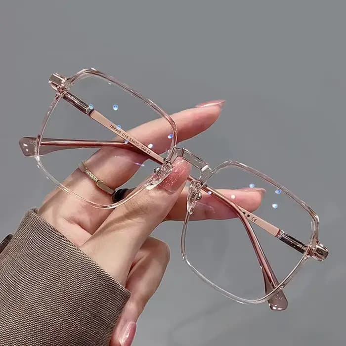 KLASSNUM femmes Transparent Anti lumière bleue lunettes photochromiques grand cadre ordinateur