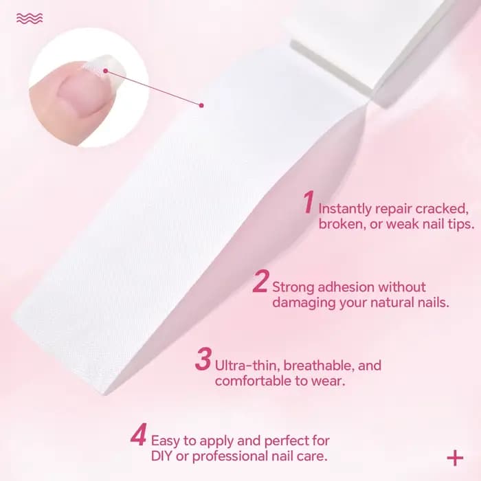 Réparation d'ongles auto-adhésive en fibre de verre, enveloppe en soie, Extension d'art des ongles, autocollants en Fiber de construction d'ongles pour la réparation des ongles cassés
