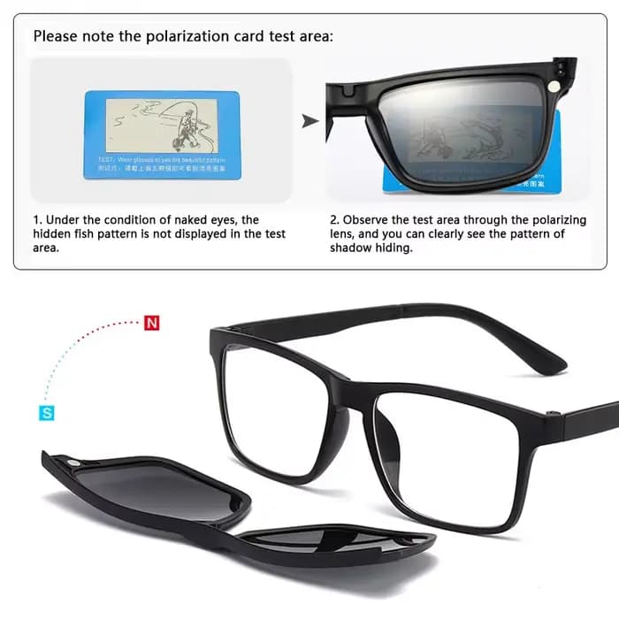 Lunettes de soleil magnétiques à Clip et monture