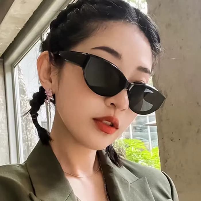 Nouveauté petites lunettes de soleil œil de chat femmes ovale Vintage marque elliptique carré