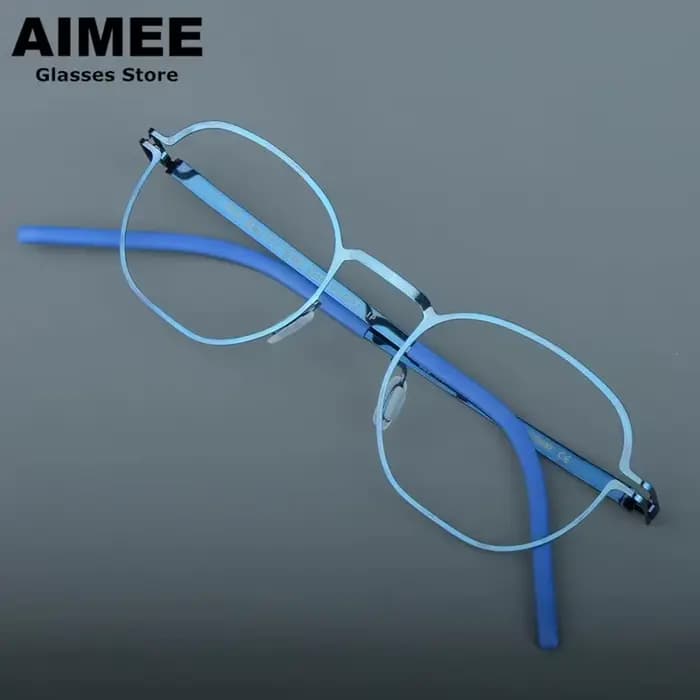 Garantie à vie pas de décoloration hommes lunettes carrées polygone marque allemande ultralégères sans vis