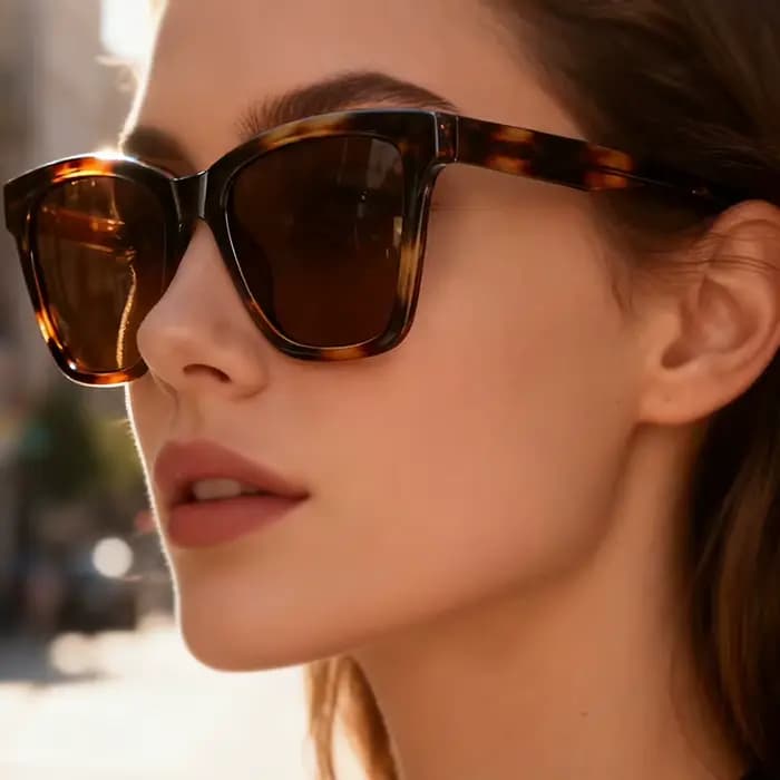 Lunettes de soleil photochromiques marron pour femmes